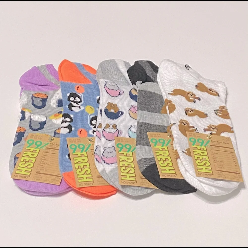 High Point Design Set of Five Pairs of Socks No Shows Shoe Size 4 - 10
